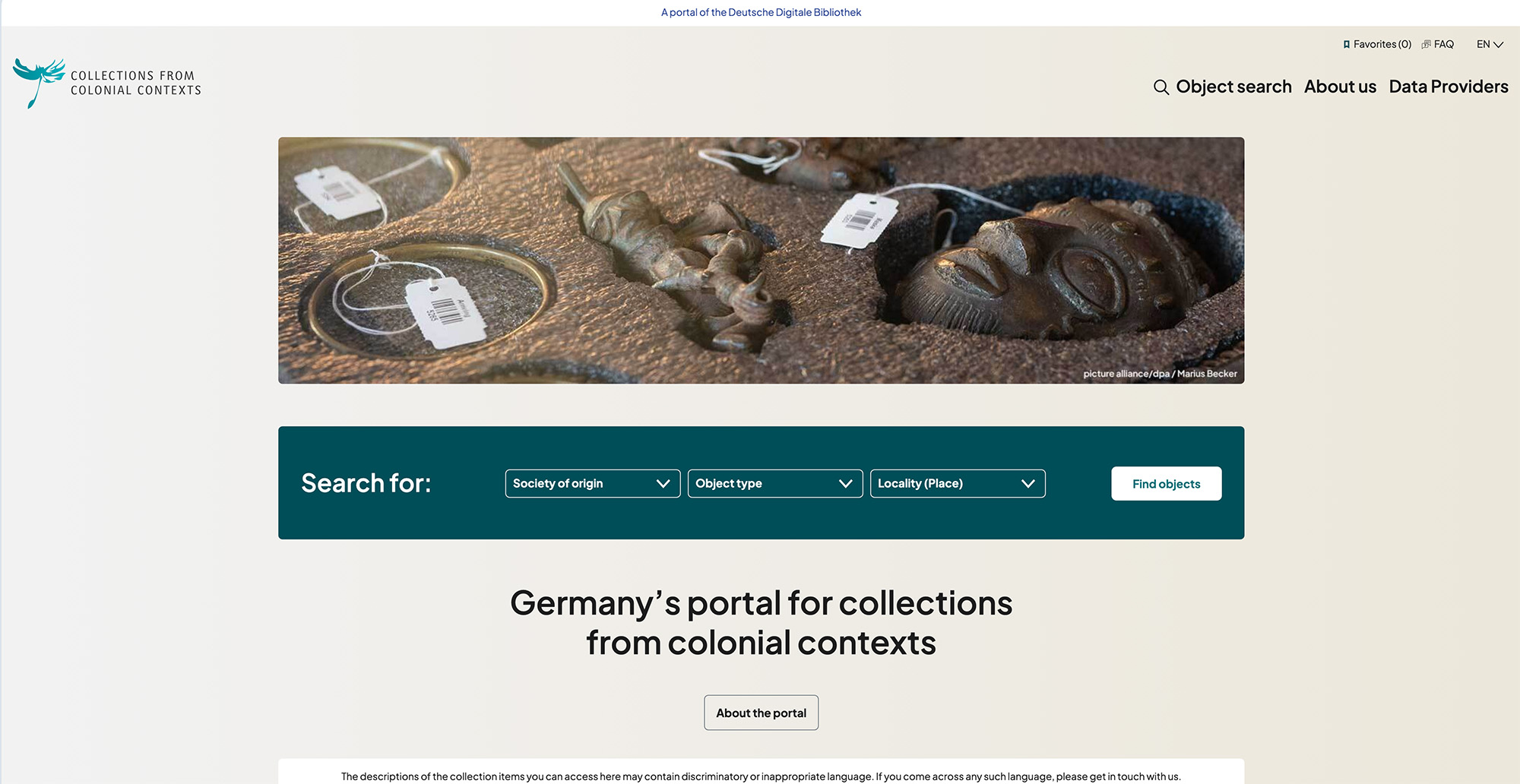 Germany’s portal for collections from colonial contexts Germany’s portal for collections from colonial contexts